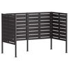 vidaXL Schermo per bidone della spazzatura 167 x 85 x 113 cm Acciaio