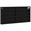 vidaXL Vetrina A parete Rovere Nero 100 x 8,5 x 50 cm