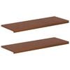 vidaXL Soglie per finestre 2 pz Marrone Scuro 120 x 40 x 2 cm