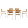 vidaXL Set da Pranzo per Giardino 7 pcs Legno di Acacia Massello
