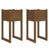 vidaXL Fioriere 2 pz Marrone Ambra 40x40x81 cm Legno Massello di Pino