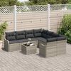 vidaXL Set Divano da Giardino 9 pcs Grigio chiaro e grigio scuro