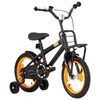 vidaXL Bici per Bambini con Trasportino Frontale 14'' Nero e Arancione