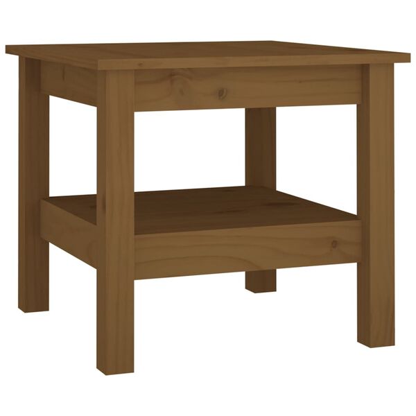 vidaXL Tavolino da Salotto ambra 45x45x40 cm Legno Massello di Pino
