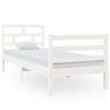 vidaXL Giroletto Bianco 75x190 cm Small Single in Legno Massello