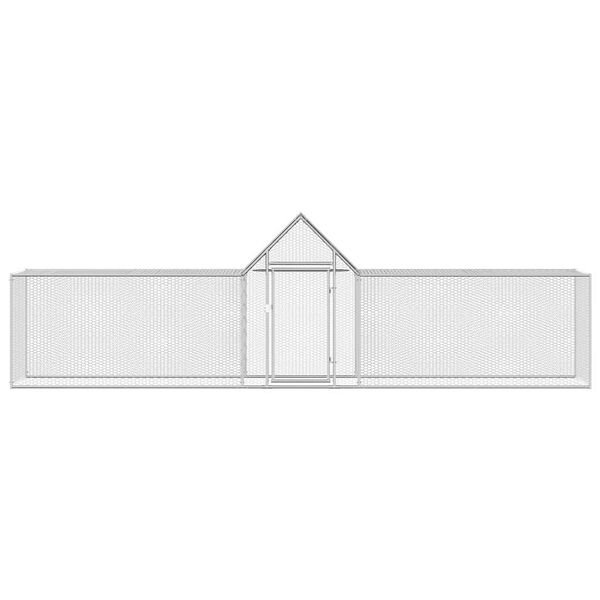 vidaXL Pollaio 5x1x1,5 m in Acciaio Zincato