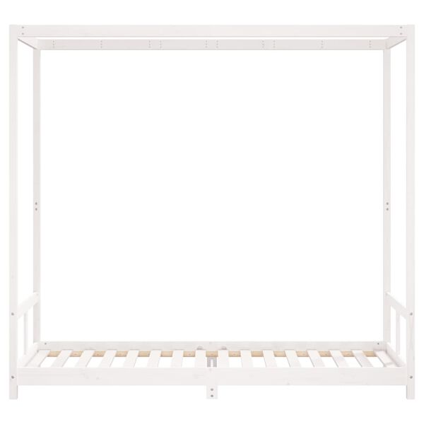 vidaXL Giroletto per Bambini Bianco 80x200cm in Legno Massello di Pino