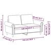 vidaXL Divano a 2 Posti Grigio Chiaro 120 cm in Velluto