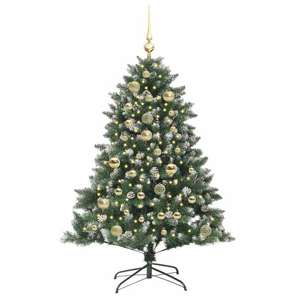 vidaXL Albero di Natale artificiale con 150 LED Verde 120 cm
