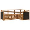 vidaXL Set divani 4 pcs Legno di Acacia Massello