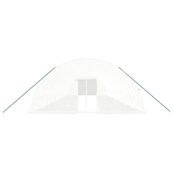 vidaXL Serra con Telaio in Acciaio Bianco 108 m&sup2; 18x6x2,85 m