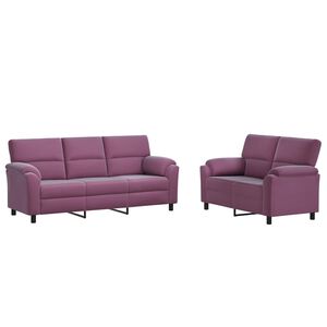 vidaXL Set di divani 2 pcs Viola Velluto