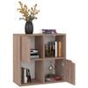 vidaXL Libreria Grigio Rovere Sonoma 60x27,5x59,5cm Legno Multistrato
