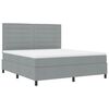 vidaXL Letto a molle con materasso Grigio chiaro 180 x 200 cm Tessuto