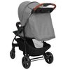 vidaXL Passeggino 3 in 1 Grigio Chiaro in Acciaio