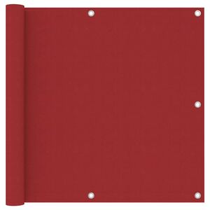 vidaXL Paravento da Balcone Rosso 90x300 cm in Tessuto Oxford