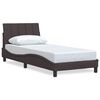 vidaXL Giroletto senza Materasso Hanko Marrone Scuro 90x190 cm Tessuto