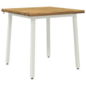 vidaXL 60 x 55 x 75 cm Legno di Acacia Massello Bianco Rettangolare