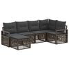 vidaXL Set Divano da Giardino 6 pcs Grigio polyrattan