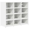 vidaXL Mobile per scarpe Bianco 77,5 x 30 x 67 cm Legno multistrato