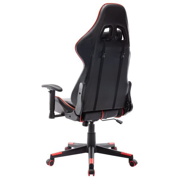 vidaXL Sedia da Gaming Rossa e Nera in Similpelle
