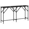 vidaXL Tavolo consolle Rovere Nero 140 x 29 x 75 cm Legno multistrato