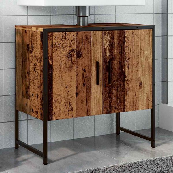 vidaXL Mobile Lavabo Bagno Legno Antico 60x33x60 cm Legno Multistrato