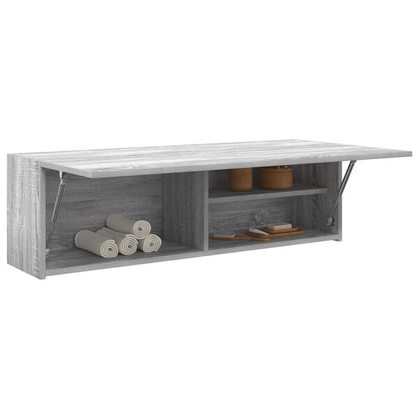 vidaXL Mobile da Bagno Grigio Sonoma 100x25x30 cm in Truciolato