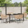 vidaXL Set da Pranzo per Giardino con cuscino 5 pcs Marrone