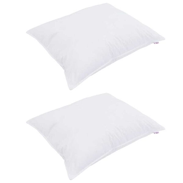 vidaXL Cuscino con cuscino 2 pcs Bianco 40 x 60 cm Cotone