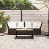 vidaXL Divano da Giardino con Cuscini in Polyrattan Marrone