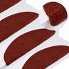 vidaXL Tappetini per scale autoadesivi 5 pz 56x17x3 cm Bordeaux Rosso Semicircolari