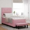 vidaXL Letto a molle con materasso Rosa 90 x 190 cm Velluto