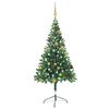 vidaXL Albero Natale Artificiale con LED e Palline 150 cm 380 Rami