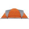 vidaXL Tenda da Campeggio a Cupola 6 Persone Grigio e Arancione
