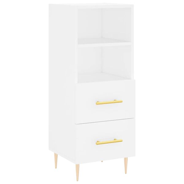 vidaXL Credenza Bianca 34,5x34x90 cm in Legno Multistrato