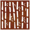 vidaXL Decorazione Muro da Giardino 55x55 cm Bamb&ugrave; in Acciaio Corten