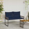 vidaXL Panchina da esterno Grigio e Blu Navy 118 x 55 x 82 cm