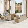 vidaXL Set Divano da Giardino con cuscino 8 pcs Beige polyrattan