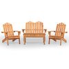 vidaXL Set Salotto da Giardino Adirondack 4pz Legno Massello di Acacia