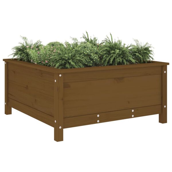 vidaXL Fioriera da Giardino Ambra 82,5x82,5x39 cm Legno Massello Pino