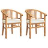 vidaXL Sedia 2 pcs Marrone 63 x 58 x 89 cm Legno di teak solido