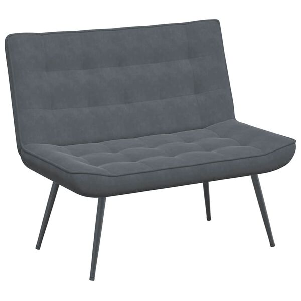 vidaXL Panca Grigio Scuro 110x74x84 cm in Velluto