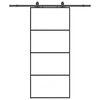 vidaXL Porta Scorrevole con Ferramenta Nera 90x205 cm in Vetro ESG