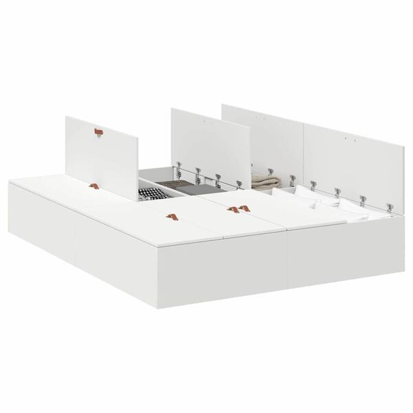 vidaXL Struttura del letto Bianco 150 x 200 cm Legno multistrato