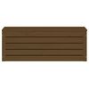 vidaXL Contenitore Portaoggetti Ambra 89x36,5x33cm Legno Massello Pino