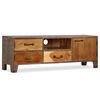 vidaXL Mobile Porta TV in Legno di Acacia Stile Vintage 118x30x40 cm