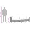 vidaXL Divano da Giardino a 4 Posti con Cuscini in Polyrattan Grigio