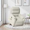 vidaXL Poltrona Alzapersona Massaggiante Reclinabile Crema in Velluto