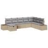 vidaXL Set Divano da Giardino 8 pz Beige polyrattan